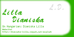 lilla dianiska business card